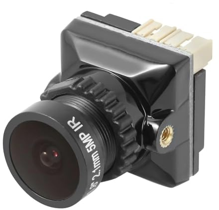 UWYRKSW FPV Kamera 1800TVL 5MP 2,1mm 1/8 Starlight Sensor 5V-40V NTSC/PAL mit OSD für RC FPV Racing Drohne DIY Teile Schwarz
