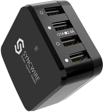34W USB Plug Travel Charger – 4-Port Fast Charger | Universal Travel Adapter Worldwide | Perfect Holiday Essentials & Travel Gadgets