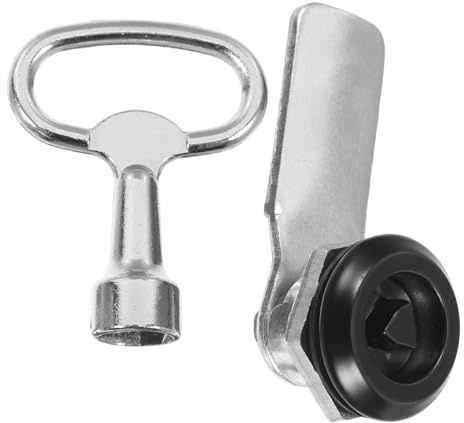 Hoement Cam Lock Key for Outdoor Trash Can and Distribution Cabinet Compact Multifunctional Electric Box Security Lock Space-Saving Rubbish Bin Accessory for Community Waste Management