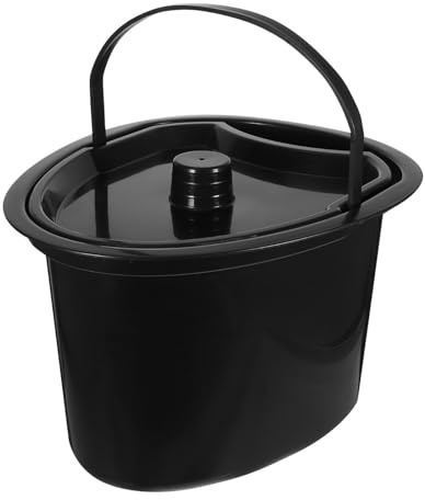 Sunerzenor Pot de Chambre avec Seau à, Chaise avec Poignée, Urinoir avec Couvercle, Pot à Chambre