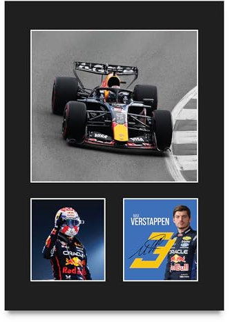 HWC Trading Max Verstappen Red Red Bull Geschenke Gedrucktes Signiertes Autogramm Foto für Fromula 1 und Motorrennen Fans - A4 Porträt (ID-009269)