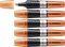 Stabilo LUMINATOR - Evidenziatore - lunga durata e doppio tratto (2 + 5 mm) - Confezione da 5 - Arancio