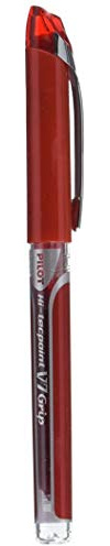 Pilot V7 Hi-tecpoint liquid ink rollerball pen, 0.7mm ball with red ink and fine 0.4mm line width