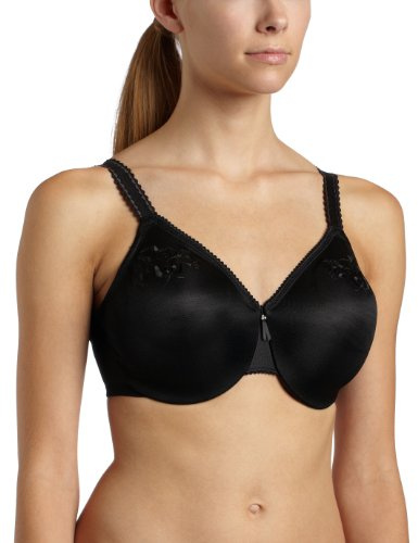 Wacoal Women's Slimline Seamless Underwire Minimizer Bra, Black, 38 E