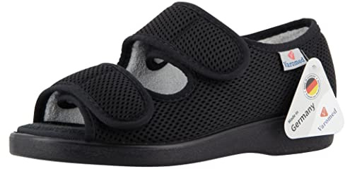 VAROMED Göteborg Gesundheitssandalen Schwarz I Gr. 36 I Orthopädische Schuhe Damen & Herren I Schuhe für geschwollene Füße I Sandalen mit Wechselfußbett I Made in Germany
