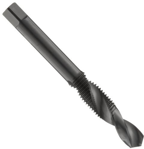 Dormer E650M6 Series E650 HSS 30° Spiral Flute Combination Drill Tap, Bright Finish, M6 x 1.00mm x 84mm