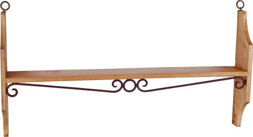 MiaMöbel Wandregal Mexico Möbel 100 cm Landhausstil Massivholz Pinie Honig