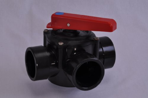 Dreiwegehahn PVC mit Klebemuffen manuell DN 50