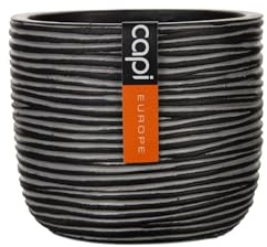 Capi Pflanztopf I rund gerippt Ø 8,5 cm SchwarzArt.Nr. 3234671