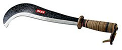 Valex – Hippe Klinge 28 cm Stahl brüniert lackiert Griff Leder Schnitte