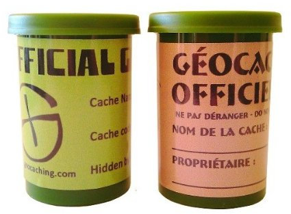 Geocaching – Abdeckung Kanister – Grün Option Sticker Offizielle Geocache – Sand