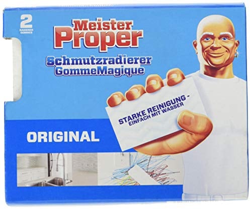 Meister Proper Schmutzradierer Original, Radierschwamm für strahlende Oberflächen, 2er Pack