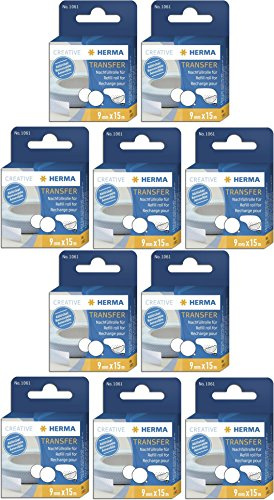 HERMA 1061 Nachfüllkassette für (Kleberoller, ablösbar, 9mm x 15m) (10)