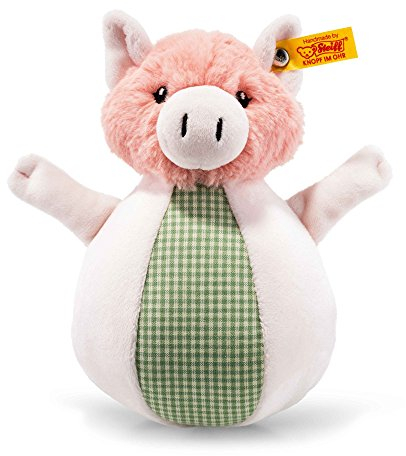 Steiff 240966 Schwein Piggilee Klangspiel, rosa