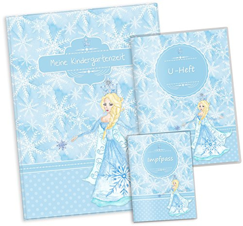 OLGS Geschenkset die Eiskönigin U-Heft- & Impfpasshülle, SammelmappeMeine Kindergartenzeit A4 (Geschenkset, Eiskönigin)
