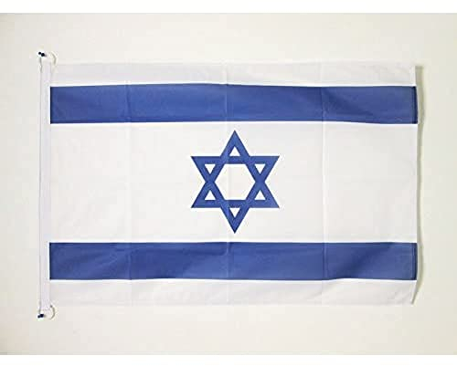 AZ FLAG Bandera de Israel 150x90cm Uso Exterior - Bandera ISRAELÍ 90 x 150 cm Anillos