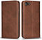 DENDICO Case for iPhone 7 / iPhone 8 / iPhone SE 2022 / iPhone SE 2020, Classic Leather Wallet Case Flip Notebook Style Cover with Magnetic Closure, Card Holders, Stand Feature - Brown