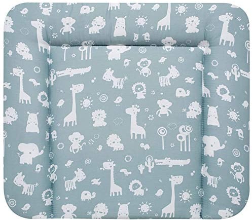 Alvi Wickelauflage Molly Folie Zootiere puderblau 75x85 cm
