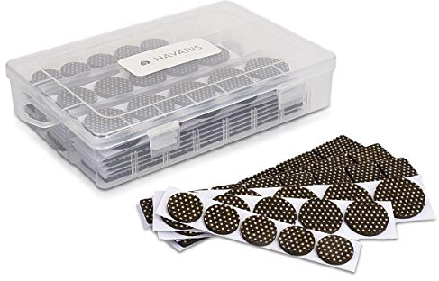 Navaris 215 almohadillas de fieltro autoadhesivas para muebles - Protectores de fieltro con protuberancias de espuma EVA antideslizantes - Protección para el suelo