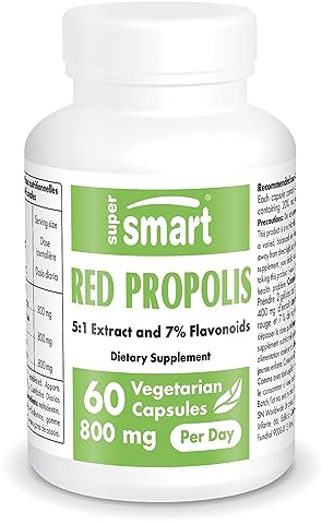 Rote Propolis - Stimuliert das Immunsystem - Hilfe bei der Bekämpfung von Infektionen und Bakterien - Entzündungshemmend - Antioxidans - Vegetarisch - Supersmart