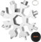 snowflake multi tool Multiherramienta 18 en 1 copo de nieve Destornillador multi-herramienta bricolage herramientas Llave de destornillador portátil, Navidad (1, plateado)
