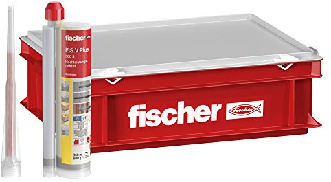 fischer Hochleistungsmörtel FIS V Plus 360 S im praktischen Handwerkerkoffer, wetterfester Mörtel für Schwerlasten im Innen- und Außenbereich, universeller Montagemörtel, 10 Kartuschen à 360 ml