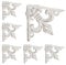 6 x Regalwinkel antik, Regalträger Gusseisen, Lilien Ornament, Vintage Wandwinkel für Regalboden, Regalkonsole, weiß