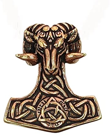 Kiss of Leather Thor's Hammer Pendant Bronze 172, Bronze