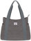 HAWEE Canvas Damen Handtasche Shopper Tote Bag Große Schultertasche mit Reißverschluss Umhängetasche RetroTragetasche Leichte Henkeltasche für Reisen Arbeit Schule Einkaufen Strand Alltag, Grau
