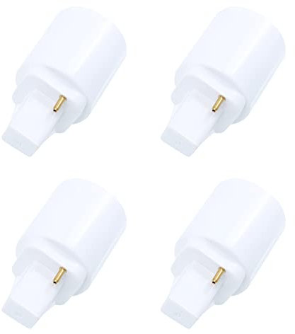 Totority Adaptateur G24d à E27 Convertisseur de Base Dampoule 4 Pièces 2 Broches G24d à E27 Adaptateur de Douille Lampe Dampoule Convertisseur Base
