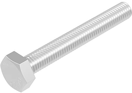 SECCARO Sechskantschraube M10 x 75 mm, Edelstahl V2A VA A2, DIN 933 / ISO 4017, Außensechskant, 20 Stück