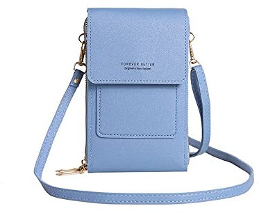 Damen Handy Umhängetasche 1Pcs Frauen Kleine Handy Crossbody Touch Screen Schultertasche Handytasche Leder Handytasche zum Umhängen Mini Bag Geldbörse für 6.5 Zoll Handy