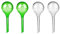 LATRAT 4 bolas de riego para plantas, 13 x 5 cm, para plantas, plantas en maceta, autoriego (blanco y verde)