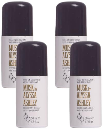 Alyssa Ashley 73733 Musk Deo Roll-on, 50 ml (4er Pack)