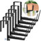 VOXOR Window Box Brackets, Adjustable Planter Box Brackets, Heavy Duty Iron Flower Box Brackets for Railings, with Enhanced Bottom Support - Perfect for Balconies, Fences, and Gardens (6 Pack)
