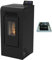 Stufa a pellet ventilata Luisa 9 Stagna 8,74 Kw Nera 4 Stelle 83,7 m2 Riscaldabili On Fire Line (Stufa + Modulo Wifi)