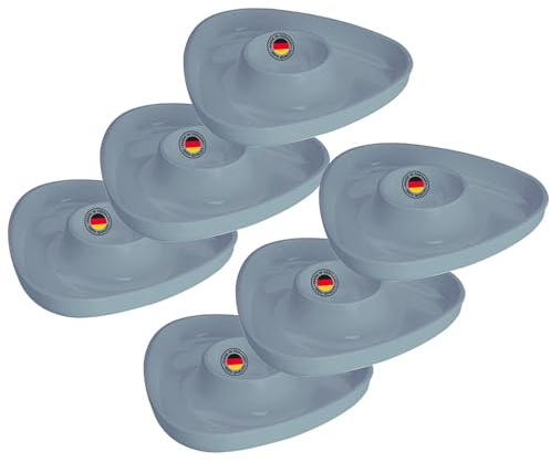 Westmark 6 Eierbecher, Dreieckig, Stapelbar, Hochwertiger Kunststoff, Tri, Blau, 207022EB