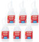 Starplast Silicona Líquida Pack 6 50ml - Transparente para goma eva, papel, cartón, cuero, tela y madera. Cierre con tapón. Ideal para manualidades, artesanía o maquetas.