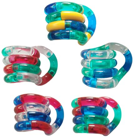 Fidget Toy,5 Stück Fidget Toys Set,Tangle Autismus Spielzeug,Stim Toys Zur Stressabbau,Twister,Hilfsmittel Hand-Augen-Koordination Und Autismus,FüR Kinder/Erwachsene Autismus Sensory Stimming (Y02)