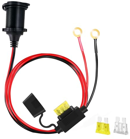 VMUTGA Enchufes para Encendedor de Cigarrillos, Waterproof Marine Grade 12V / 24V DC Enchufe del Encendedor de Cigarrillos Outlet para Barcos, Coches, Motocicletas