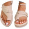 Onsoyours Hallux Valgus Sandales Femme Été Confortable Plateforme Tongs PU Nu Pieds Bout Ouvert Espadrilles Chaussures Orthopediques Sandales Pantoufles de Plage Vacances A Beige 40 EU