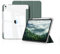 KVTVOU Coque pour iPad Air 11 Pouces M3/M2 (2025/2024), pour iPad Air 5ème/4ème (2022/2020 10,9 Pouces), Rangement de Stylet, Housse Transparente Claire Etui Antichoc, Veille/Réveil Auto, Vert Foncé