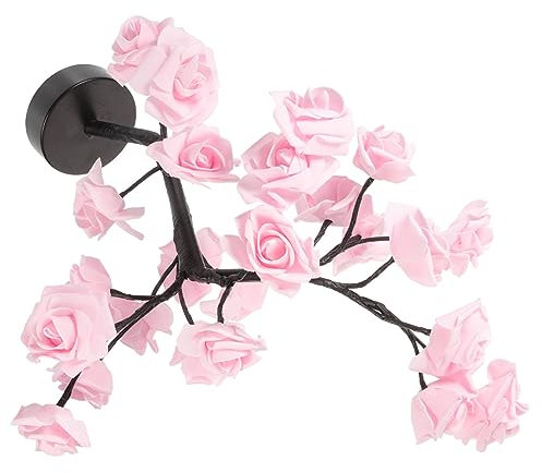 OSALADI Tischlampe Mit Rosenblüten Baum Erleuchten Led-baumlampe Led-rosenlampe Schlafzimmerlampe Blumenrosenlampe Geführter Rosenbaum Led-rosenbaumlampe Rosenbaum-led-lampe Rosa Stk
