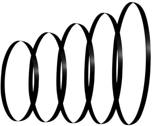 Rubber Turntable Recorder Maintenance Set Rubber Belt Replacement Belt Record Player Drive Set of 5