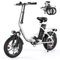 Finbike U4 Electric Bike, 16 Portable Electric Bicycle with Removable Battery, 60KM Max Range, 3 Riding Modes, Front Shock Absorber, Foldable E-bike for Adults/Teens