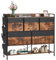Hzuaneri Kommode, Schrank, 5 Schubladen mit extra Kapazität, Aufbewahrungsschrank mit Schuhregal, Kleiderschrank, für Wohnzimmer, Schlafzimmer, Flur, 110 X 30 X 95 cm, Rustikales Braun DU09501B