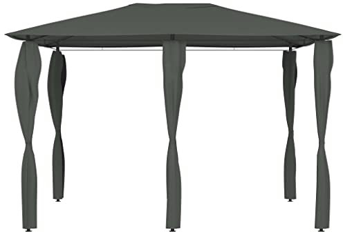 Garagenzelt Shelter Carport Weidezelt - Pavillon mit Pfostenabdeckungen 3x4x2,6 m Anthrazit 160 g/m² für Garten Festival Terrasse Party
