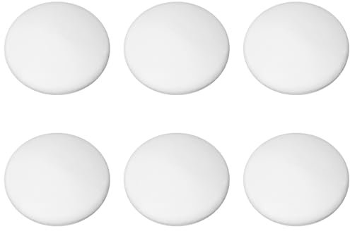 6 PCS Silicone Door Stopper 1.47 Inches Door Protector Door Handle Bumper Door Pads Stop Slamming Wall Guard for Door Knob Self Strong Adhesive Door Knob Wall Protector for Home Office (White)
