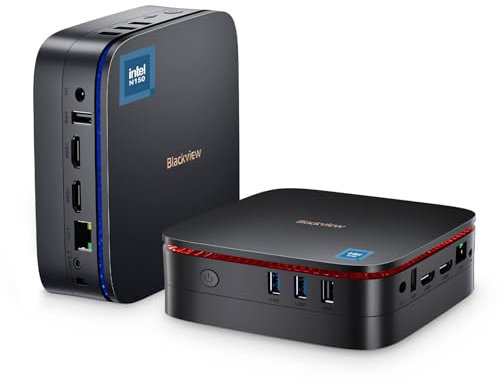 Blackview Mini PC Windows 11 Pro, Intel Twin Lake N150 (Beats N97/N100, up to 3.60 GHz), 16GB RAM 512GB M.2 SSD Mini Computer, 4K UHD Dual HDMI, 5G WiFi, Mini Desktop PC for Office/Home/Business