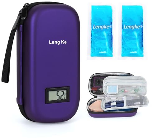 YOUSHARES Bolsa para Bolígrafo Insulina con 2 Bolsas Refrigerantes TSA, Nevera para Insulina, Bolsa Isotérmica Mini Estuche para Jeringuillas, Otros Accesorios de Medicación